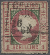 O Helgoland - Marken Und Briefe: 1867, Viktoria 1 Schilling Rosakarmin/dunkelgrün - Helgoland