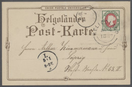 AK Helgoland - Marken Und Briefe: 1875, Viktoria Bläulichgrün/rötlichkarmin Entwert - Helgoland