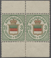 */Paar Helgoland - Marken Und Briefe: 1876, Freimarke 2 1/2 F./3 Pf. Grün/dunkelorange/ - Helgoland