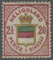 * Helgoland - Marken Und Briefe: 1876, Freimarke 2 1/2 Pence/20 Pfg. Lilakarmin/ge - Heligoland