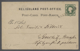 GA Helgoland - Ganzsachen: 1875, "Victoria" 3 F./5 Pf.-Ganzsachenkarte Entwertet Mi - Heligoland