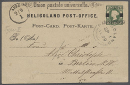 GA Helgoland - Ganzsachen: 1879, Viktoria-Ganzsachenkarte Mit Neuem Werteindruck 1 - Heligoland