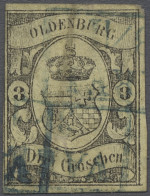 O Oldenburg - Marken Und Briefe: 1859, Freimarke 3 Gr. Schwarz Auf Mittel- Bis Leb - Oldenbourg