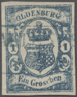 O Oldenburg - Marken Und Briefe: 1861, Wappen, 1 Gr. Lebhaftgrünlichblau, 1. Aufla - Oldenbourg