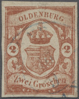 O Oldenburg - Marken Und Briefe: 1861, Freimarke 2 Gr. Dunkelzinnober Vollrandig G - Oldenburg