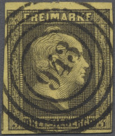 O/Briefstück Preußen - Stempel: 1850-1867 (ca.), Elf Marken Und Drei Briefstücke, Alle In Pra - Autres & Non Classés