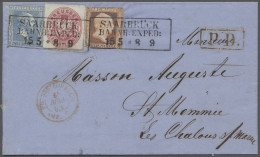 Brf. Preußen - Bahnpost: 1862, Dreifarbenfrankatur Aus Friedrich Wilhelm IV., 1/2 Sgr - Autres & Non Classés