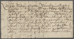 Brf. Sachsen - Vorphilatelie: 1727, Faltbrief Mit Inhalt An Herzog Moritz Wilhelm Von - [Voorlopers