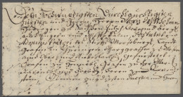 Brf. Sachsen - Vorphilatelie: 1727, Faltbrief Mit Inhalt An Herzog Moritz Wilhelm Von - Vorphilatelie