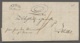 Brf. Sachsen - Vorphilatelie: 1828, Waagerecht Gefalteter Gerichtsbrief Mit Brotlaibs - Préphilatélie