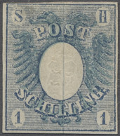 * Schleswig-Holstein - Marken Und Briefe: 1850, Freimarke 1 Schilling Blau Viersei - Sonstige & Ohne Zuordnung