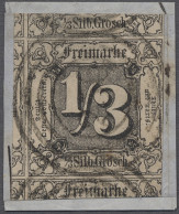 Briefstück Thurn & Taxis - Marken Und Briefe: 1852, Freimarke 1/3 Sgr. Schwarz Auf Hellbrau - Autres & Non Classés