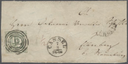Brf. Thurn & Taxis - Marken Und Briefe: 1859, Freimarke 1/2 Sgr. Grün Dreiseitig Voll - Altri & Non Classificati