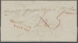 Brf. Württemberg - Vorphilatelie: 1817, REUTLINGEN/8 OCT 1817, Roter L2 Auf Kab.Brief - Prephilately