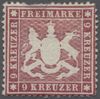 * Württemberg - Marken Und Briefe: 1861, Freimarke 9 Kreuzer Sattkarmin, Auf Dünne - Other & Unclassified