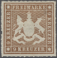 * Württemberg - Marken Und Briefe: 1865, Freimarke 9 Kreuzer Rötlichbraun Durchsto - Autres & Non Classés