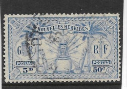 NEW HEBRIDES (FRENCH CURRENCY) 1925 50c (5d) SG F48 FINE USED Cat £3 - Usados