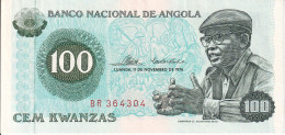 BILLETE DE ANGOLA DE 100 KWANZAS DEL AÑO 1976 SIN CIRCULAR (UNC)(BANKNOTE) - Angola