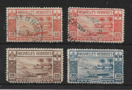 NEW HEBRIDES (FRENCH CURRENCY) 1938 10c, 20c, 25c, 30c SG F54, F56, F57, F58 FINE USED Cat £26 - Usati