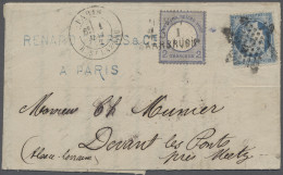 Brf. Elsass-Lothringen - Besonderheiten: 1872, Geschäftsbrief Aus Paris Nach Devant-l - Autres & Non Classés
