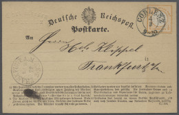 Brf. Deutsches Reich - Brustschild: 1872, 1/2 Gr Kleines Schild Auf Zwei Postkarten, - Lettres & Documents