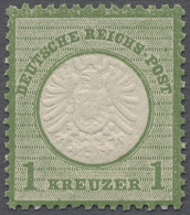 ** Deutsches Reich - Brustschild: 1872, Großer Brustschild, 1 Kreuzer Dunkelgrausma - Ongebruikt