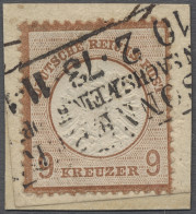 Briefstück Deutsches Reich - Brustschild: 1872, Großer Brustschild 9 Kr. Rötlichbraun, Entw - Otros & Sin Clasificación