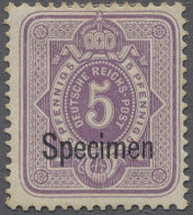 * Deutsches Reich - Pfennig: 1880, Kpl. Satz "Pfennig" Mit Aufdruck SPECIMEN Ungeb - Ungebraucht