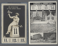 AK Deutsches Reich - Germania: 1913, "SCHNAPSZAHLEN", Sechs Karten, Davon Fünf Gela - Autres & Non Classés