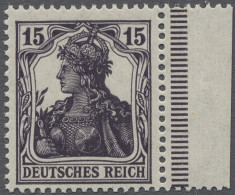 ** Deutsches Reich - Inflation: 1917, Germania 15 Pfg. Schwarzviolett Mit Durchgezä - Ungebraucht