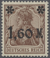 ** Deutsches Reich - Inflation: 1921, Germania Mit Stumpfen Aufdruck, 1.60 M. Auf 5 - Nuevos