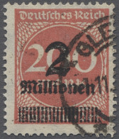 O Deutsches Reich - Inflation: 1923, Freimarke 2 Millionen Auf 200 Mark Mattkarmin - Gebraucht