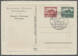 FDC Deutsches Reich - 3. Reich: 1938, Gautheater Saarpfalz, Vier ERSTTAGSBELEGE, Dav - Sonstige & Ohne Zuordnung