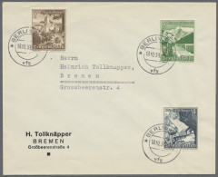 FDC Deutsches Reich - 3. Reich: 1938, Winterhilfswerk, Kompletter Satz Auf Drei Brie - Autres & Non Classés