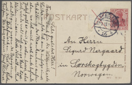 AK Deutsches Reich - Zusammendrucke: 1912, Germania 10 Pfg. Mit Wasserzeichen Und M - Zusammendrucke