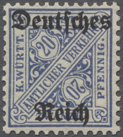 ** Deutsches Reich - Dienstmarken: 1920, "Amtlicher Verkehr"-Dienstmarke 20 Pfg. Du - Dienstzegels