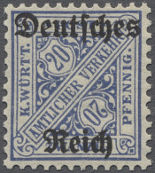 ** Deutsches Reich - Dienstmarken: 1920, "Amtlicher Verkehr"-Dienstmarke 20 Pfg. Du - Oficial