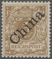 * Deutsche Post In China: 1898, Krone / Adler Mit Diagonalem Aufdruck "China", 3 P - Deutsche Post In China