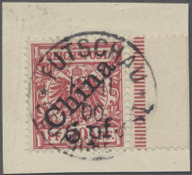 Briefstück Deutsche Post In China: 1900, Futschau-Provisorium Handstempelaufdruck "5 Pf" Au - China (offices)