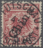 O Deutsche Post In China: 1900, Futschau-Provisorium Handstempelaufdruck "5 Pf" Au - China (oficinas)