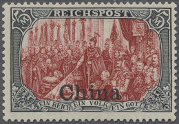 * Deutsche Post In China: 1901, Reichsgründungsfeier, 5 M. REICHSPOST In Type II M - Deutsche Post In China