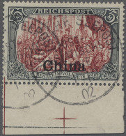 O Deutsche Post In China: 1902, REICHSPOST, Reichsgründungsfeier 5 M. In Type I Mi - China (oficinas)