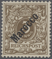 * Deutsche Post In Marokko: 1899, Krone / Adler Mit Nicht Verausgabtem Einfachen Ü - Marruecos (oficinas)