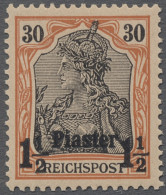 ** Deutsche Post In Der Türkei: 1902, Nicht Ausgegebene Fette Aufdrucktype, 1 1/2 P - Turkse Rijk (kantoren)