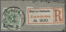 O/Briefstück Deutsch-Ostafrika: 1893-1897, Krone/Adler Mit Einzeiligem Wertaufdruck, Partie A - Deutsch-Ostafrika