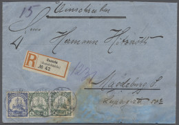 Brf. Deutsch-Ostafrika: 1905, Kaiseryacht 4 Heller Im Waagerechtem Paar Und 15 Heller - Afrique Orientale