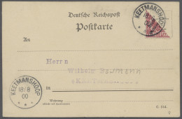 Brf. Deutsch-Südwestafrika: 1900, HALBIERUNG, Krone / Adler Mit Aufdruck, 10 Pf. Diag - German South West Africa