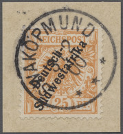 Briefstück Deutsch-Südwestafrika: 1900, Krone / Adler, 25 Pf. Gelblichorange Mit Überdruck - German South West Africa