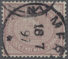 O Deutsche Kolonien - Kamerun-Vorläufer: 1897, Innendienst, 2 Mark Mittelrosalila, - Kamerun