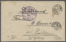 Brf. Deutsche Kolonien - Kiautschou - Kriegsgefangenenpost: KURUME, Kriegsgefangenenb - Kiauchau